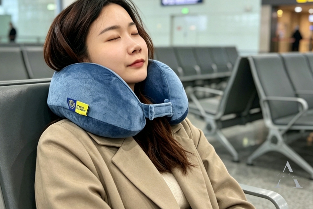 出國搭飛機怎麼睡比較舒服？旅行頸枕挑選重點：Travel Blue寧靜頸枕